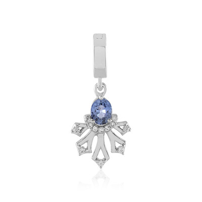 Ciondolo in argento con Zaffiro Ceylon Blu (non riscaldato)