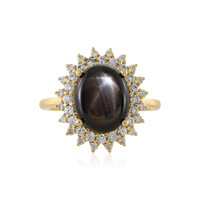 Anello in argento con Zaffiro Stellato Nero