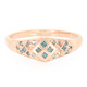 Anello placcato in oro con Diamante Fancy