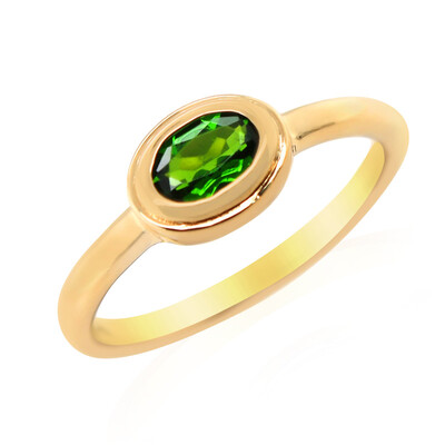 Anello in argento con Diopside Russo