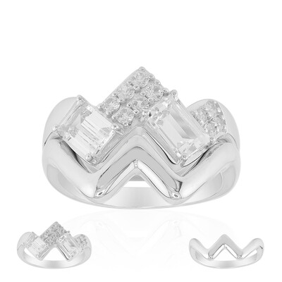 Anello in argento con Topazio Bianco (Remy Rotenier)