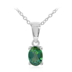 Collana in argento con Topazio Verde Farfalla