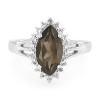 Anello in argento con Quarzo Fumè