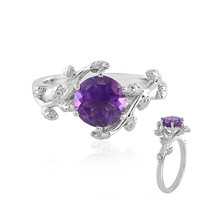 Anello in argento con Ametista Zambiana