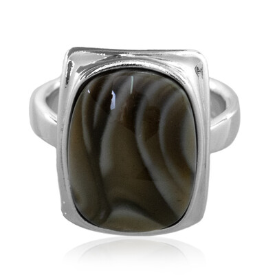 Anello in argento con Pietra Focaia Santa Croce (dagen)