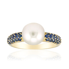 Anello in oro con Perla Bianca dei Mari del Sud (Michelle Albala)