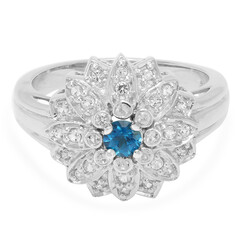 Anello in argento con Apatite Blu Royal