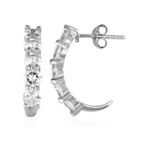 Orecchini in argento con Topazio Bianco