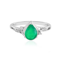Anello in argento con Opale Verde dell'Etiopia