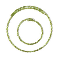 Parure in acciaio con Peridoto (Riya)