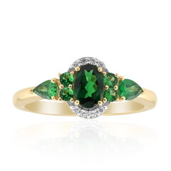 Anello in oro con Tsavorite AAA del Kenia