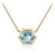 Collana in argento con Topazio Blu Cielo