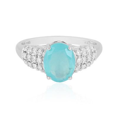Anello in oro con Opale Paraiba (AMAYANI)
