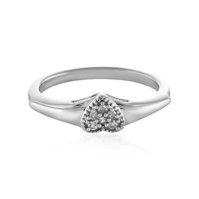 Anello in argento con Diamante I1 (I)