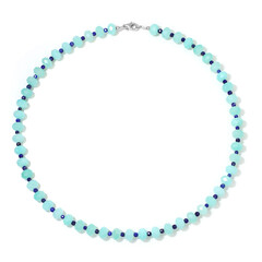 Collana in argento con Quarzo Blu Cielo