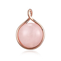 Ciondolo in argento con Quarzo Rosa
