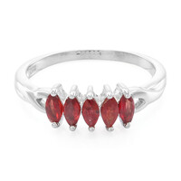 Anello in argento con Rubino Malawi