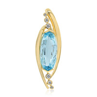 Ciondolo in oro con Topazio Blu Cielo (Adela Gold)