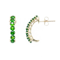 Orecchini in oro con Diopside Russo