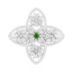 Anello in argento con Diopside Russo