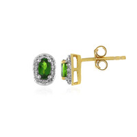 Orecchini in argento con Diopside Russo