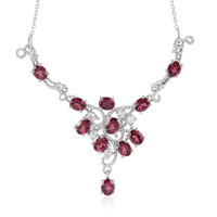 Collana in argento con Rodolite