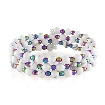 Bracciale in acciaio con Howlite (Riya)