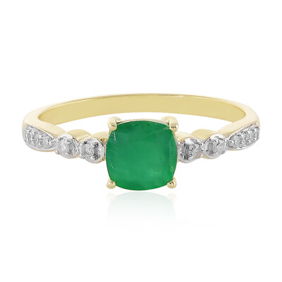 Anello in oro con Smeraldo Brasiliano