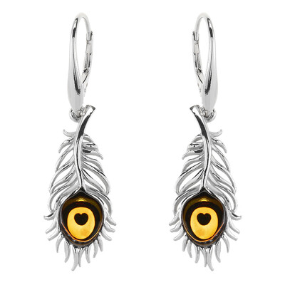 Orecchini in argento con Ambra Baltica (dagen)