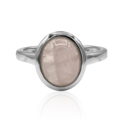 Anello in argento con Quarzo Rosa (MONOSONO COLLECTION)