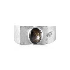 Anello in argento con Zaffiro Stellato Nero