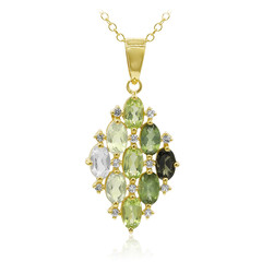 Collana in argento con Tormalina Verde