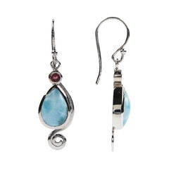 Orecchini in argento con Larimar