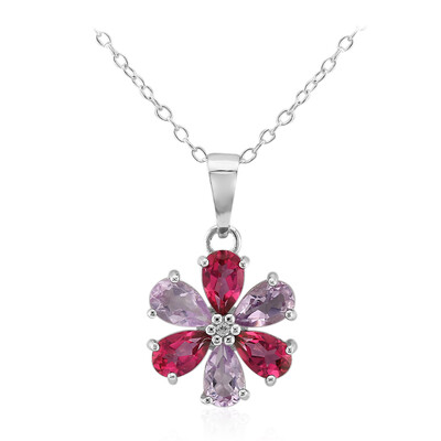 Collana in argento con Topazio Rosa
