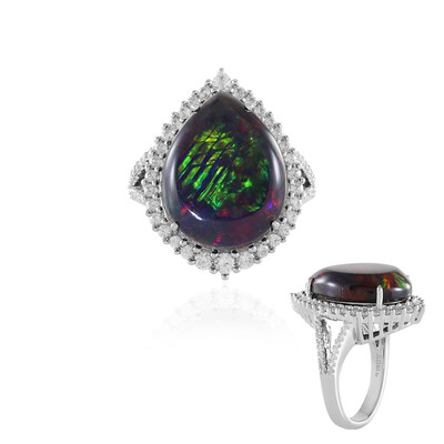 Anello in argento con Opale Mezezo (Adela Silber)
