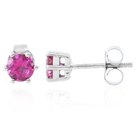 Orecchini in argento con Topazio Rosa