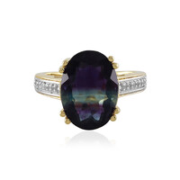 Anello in argento con Fluorite Bicolore