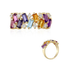 Anello in oro con Ametista Zambiana (Adela Gold)