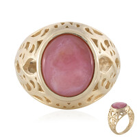 Anello placcato in oro con Opale Rosa