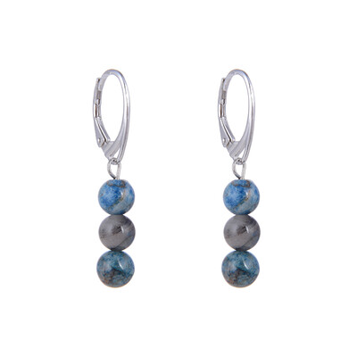 Orecchini in argento con Shattuckite