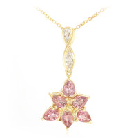 Collana in oro con Zaffiro Padparadscha (non riscaldato) (AMAYANI)