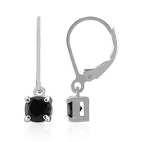 Orecchini in argento con Spinello Nero