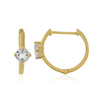 Orecchini in argento con Topazio Bianco