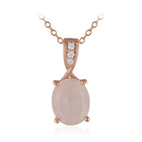 Collana in argento con Quarzo Rosa
