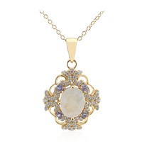 Collana in argento con Pietra di Luna Arcobaleno