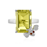 Anello in argento con Topazio Lime