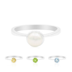 Anello in argento con Perla di Acqua Dolce