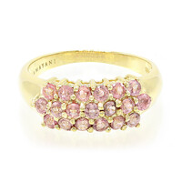 Anello in oro con Zaffiro Padparadscha (non riscaldato) (AMAYANI)