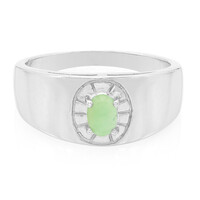 Anello da uomo in argento con Crisoprasio Imperiale