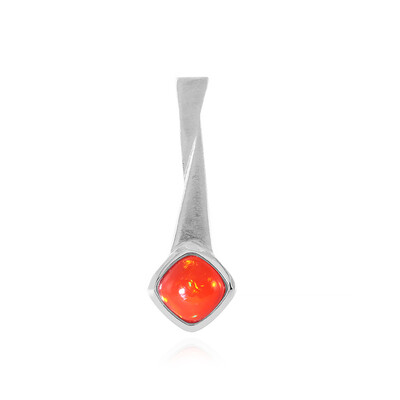Ciondolo in argento con Opale Rosso dell'Etiopia (MONOSONO COLLECTION)